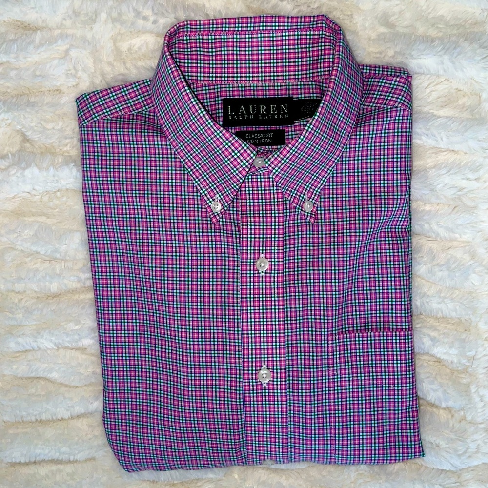 Lauren Ralph Lauren LS Classic Fit Non Iron Shirt Size 15 32/33